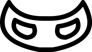 Black and white face mask icon symbol vector illustration in minimal simple style graphic design element for modern artwork clean outline sketch flat pictogram abstract template contour editable isolated digital png format for web ui