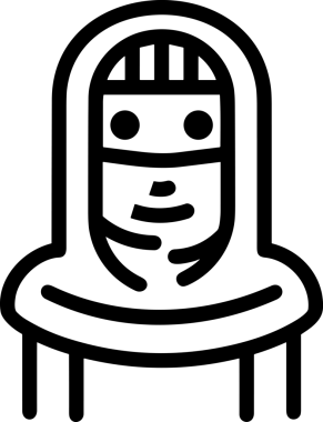 Black and white face mask icon symbol vector illustration in minimal simple style graphic design element for modern artwork clean outline sketch flat pictogram abstract template contour editable isolated digital png format for web ui