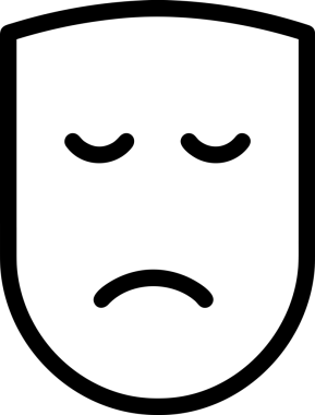 Black and white face mask icon symbol vector illustration in minimal simple style graphic design element for modern artwork clean outline sketch flat pictogram abstract template contour editable isolated digital png format for web ui