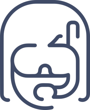 Black and white face mask icon symbol vector illustration in minimal simple style graphic design element for modern artwork clean outline sketch flat pictogram abstract template contour editable isolated digital png format for web ui