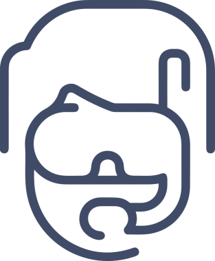 Black and white face mask icon symbol vector illustration in minimal simple style graphic design element for modern artwork clean outline sketch flat pictogram abstract template contour editable isolated digital png format for web ui