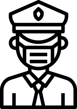 Black and white face mask icon symbol vector illustration in minimal simple style graphic design element for modern artwork clean outline sketch flat pictogram abstract template contour editable isolated digital png format for web ui