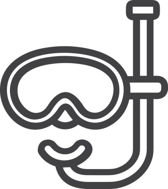 Black and white face mask icon symbol vector illustration in minimal simple style graphic design element for modern artwork clean outline sketch flat pictogram abstract template contour editable isolated digital png format for web ui