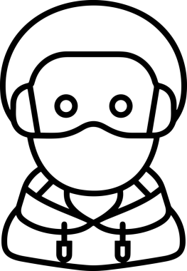 Black and white face mask icon symbol vector illustration in minimal simple style graphic design element for modern artwork clean outline sketch flat pictogram abstract template contour editable isolated digital png format for web ui