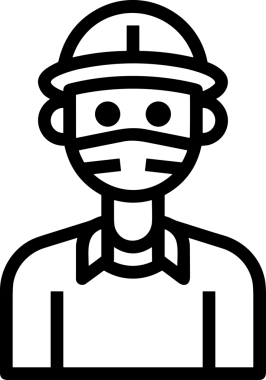 Black and white face mask icon symbol vector illustration in minimal simple style graphic design element for modern artwork clean outline sketch flat pictogram abstract template contour editable isolated digital png format for web ui