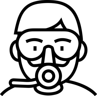 Black and white face mask icon symbol vector illustration in minimal simple style graphic design element for modern artwork clean outline sketch flat pictogram abstract template contour editable isolated digital png format for web ui