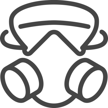 Black and white face mask icon symbol vector illustration in minimal simple style graphic design element for modern artwork clean outline sketch flat pictogram abstract template contour editable isolated digital png format for web ui