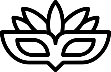 Black and white face mask icon symbol vector illustration in minimal simple style graphic design element for modern artwork clean outline sketch flat pictogram abstract template contour editable isolated digital png format for web ui