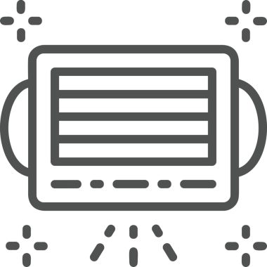 Black and white face mask icon symbol vector illustration in minimal simple style graphic design element for modern artwork clean outline sketch flat pictogram abstract template contour editable isolated digital png format for web ui