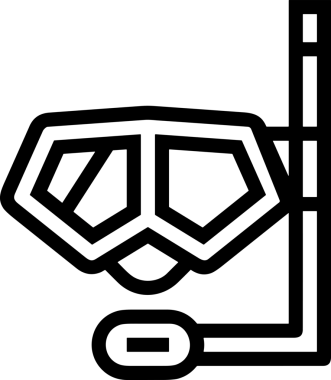 Black and white face mask icon symbol vector illustration in minimal simple style graphic design element for modern artwork clean outline sketch flat pictogram abstract template contour editable isolated digital png format for web ui