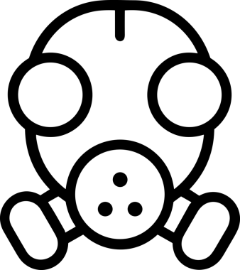 Black and white face mask icon symbol vector illustration in minimal simple style graphic design element for modern artwork clean outline sketch flat pictogram abstract template contour editable isolated digital png format for web ui