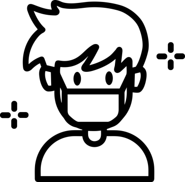 Black and white face mask icon symbol vector illustration in minimal simple style graphic design element for modern artwork clean outline sketch flat pictogram abstract template contour editable isolated digital png format for web ui