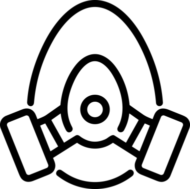 Black and white face mask icon symbol vector illustration in minimal simple style graphic design element for modern artwork clean outline sketch flat pictogram abstract template contour editable isolated digital png format for web ui