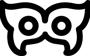 Black and white face mask icon symbol vector illustration in minimal simple style graphic design element for modern artwork clean outline sketch flat pictogram abstract template contour editable isolated digital png format for web ui