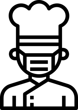 Black and white face mask icon symbol vector illustration in minimal simple style graphic design element for modern artwork clean outline sketch flat pictogram abstract template contour editable isolated digital png format for web ui