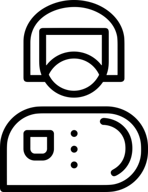 Black and white face mask icon symbol vector illustration in minimal simple style graphic design element for modern artwork clean outline sketch flat pictogram abstract template contour editable isolated digital png format for web ui