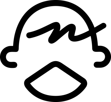 Black and white face mask icon symbol vector illustration in minimal simple style graphic design element for modern artwork clean outline sketch flat pictogram abstract template contour editable isolated digital png format for web ui