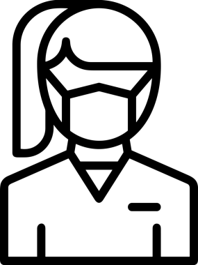 Black and white face mask icon symbol vector illustration in minimal simple style graphic design element for modern artwork clean outline sketch flat pictogram abstract template contour editable isolated digital png format for web ui