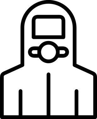 Black and white face mask icon symbol vector illustration in minimal simple style graphic design element for modern artwork clean outline sketch flat pictogram abstract template contour editable isolated digital png format for web ui
