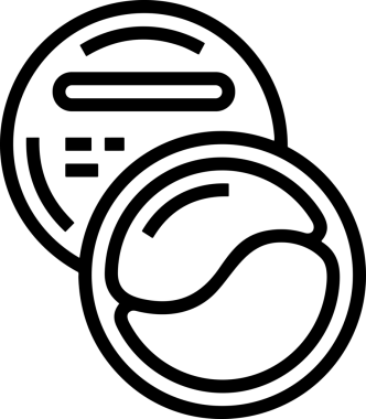 Black and white face mask icon symbol vector illustration in minimal simple style graphic design element for modern artwork clean outline sketch flat pictogram abstract template contour editable isolated digital png format for web ui