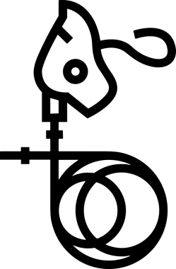 Black and white face mask icon symbol vector illustration in minimal simple style graphic design element for modern artwork clean outline sketch flat pictogram abstract template contour editable isolated digital png format for web ui