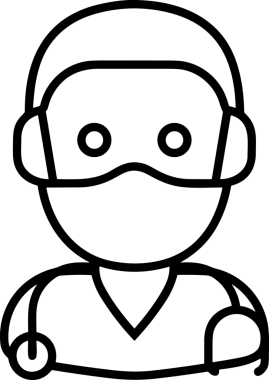 Black and white face mask icon symbol vector illustration in minimal simple style graphic design element for modern artwork clean outline sketch flat pictogram abstract template contour editable isolated digital png format for web ui