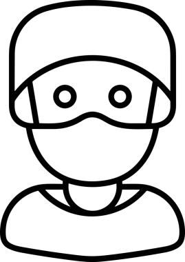 Black and white face mask icon symbol vector illustration in minimal simple style graphic design element for modern artwork clean outline sketch flat pictogram abstract template contour editable isolated digital png format for web ui