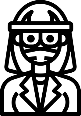 Black and white face mask icon symbol vector illustration in minimal simple style graphic design element for modern artwork clean outline sketch flat pictogram abstract template contour editable isolated digital png format for web ui