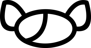 Black and white face mask icon symbol vector illustration in minimal simple style graphic design element for modern artwork clean outline sketch flat pictogram abstract template contour editable isolated digital png format for web ui