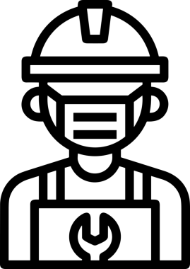 Black and white face mask icon symbol vector illustration in minimal simple style graphic design element for modern artwork clean outline sketch flat pictogram abstract template contour editable isolated digital png format for web ui