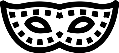 Black and white face mask icon symbol vector illustration in minimal simple style graphic design element for modern artwork clean outline sketch flat pictogram abstract template contour editable isolated digital png format for web ui