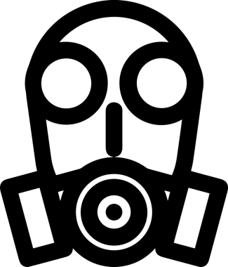 Black and white face mask icon symbol vector illustration in minimal simple style graphic design element for modern artwork clean outline sketch flat pictogram abstract template contour editable isolated digital png format for web ui