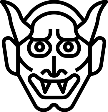 Black and white face mask icon symbol vector illustration in minimal simple style graphic design element for modern artwork clean outline sketch flat pictogram abstract template contour editable isolated digital png format for web ui