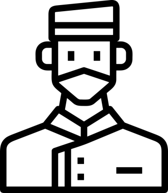 Black and white face mask icon symbol vector illustration in minimal simple style graphic design element for modern artwork clean outline sketch flat pictogram abstract template contour editable isolated digital png format for web ui
