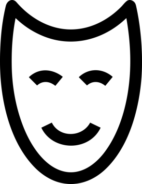 Black and white face mask icon symbol vector illustration in minimal simple style graphic design element for modern artwork clean outline sketch flat pictogram abstract template contour editable isolated digital png format for web ui