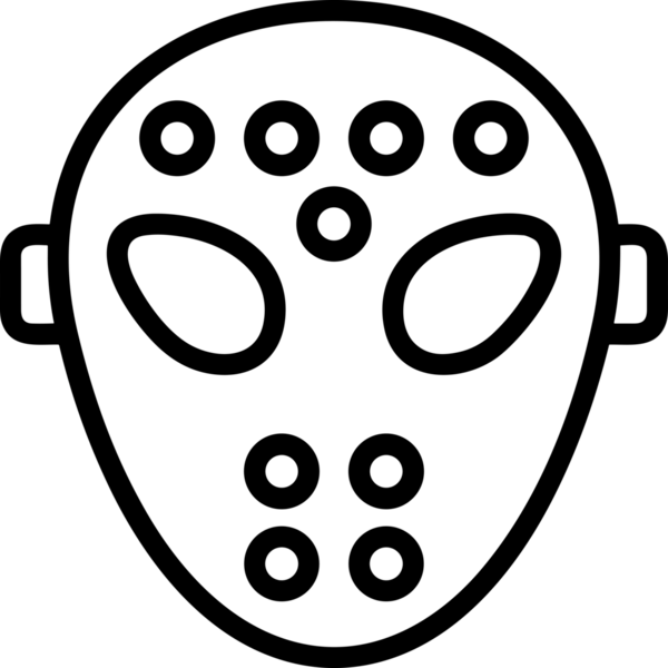 Black and white face mask icon symbol vector illustration in minimal simple style graphic design element for modern artwork clean outline sketch flat pictogram abstract template contour editable isolated digital png format for web ui