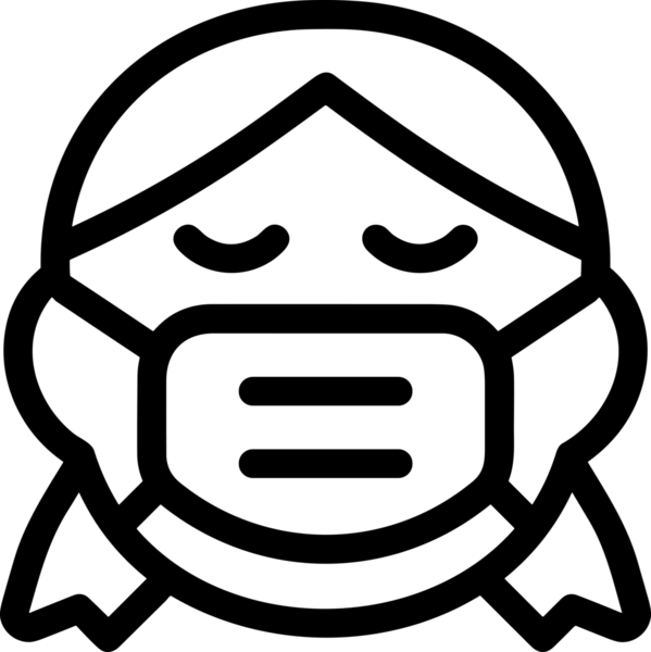 Black and white face mask icon symbol vector illustration in minimal simple style graphic design element for modern artwork clean outline sketch flat pictogram abstract template contour editable isolated digital png format for web ui
