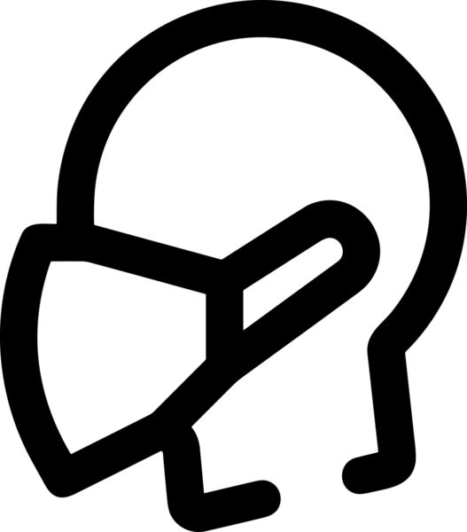 Black and white face mask icon symbol vector illustration in minimal simple style graphic design element for modern artwork clean outline sketch flat pictogram abstract template contour editable isolated digital png format for web ui