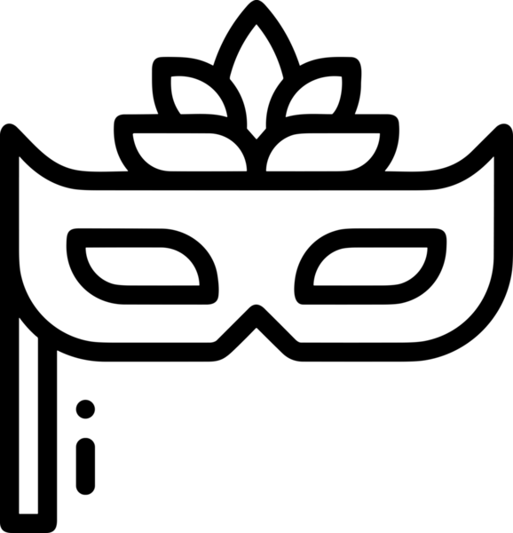 Black and white face mask icon symbol vector illustration in minimal simple style graphic design element for modern artwork clean outline sketch flat pictogram abstract template contour editable isolated digital png format for web ui