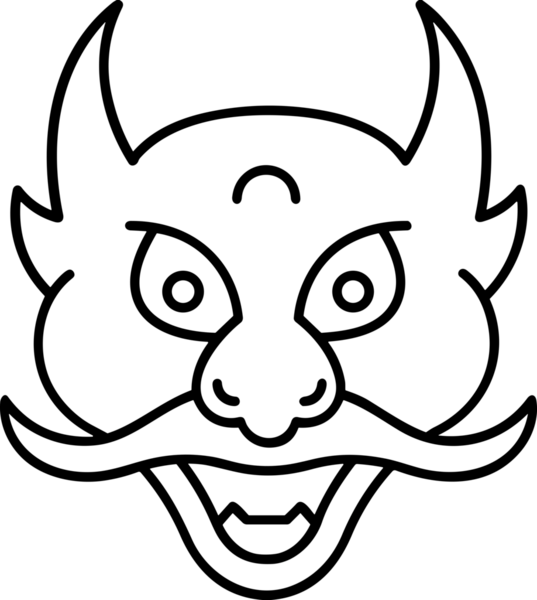 Black and white face mask icon symbol vector illustration in minimal simple style graphic design element for modern artwork clean outline sketch flat pictogram abstract template contour editable isolated digital png format for web ui