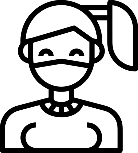 Black and white face mask icon symbol vector illustration in minimal simple style graphic design element for modern artwork clean outline sketch flat pictogram abstract template contour editable isolated digital png format for web ui