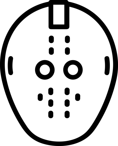 Black and white face mask icon symbol vector illustration in minimal simple style graphic design element for modern artwork clean outline sketch flat pictogram abstract template contour editable isolated digital png format for web ui