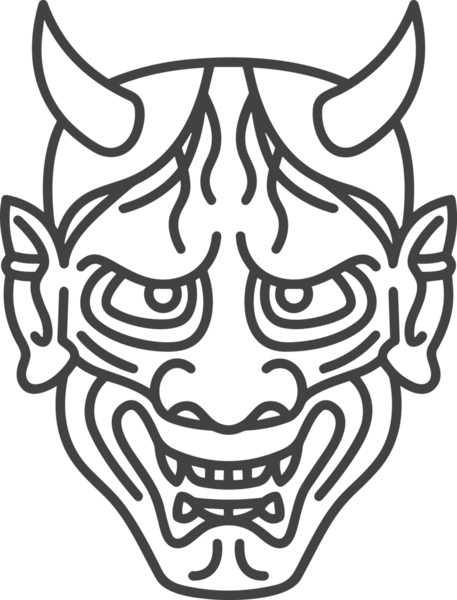 Black and white face mask icon symbol vector illustration in minimal simple style graphic design element for modern artwork clean outline sketch flat pictogram abstract template contour editable isolated digital png format for web ui