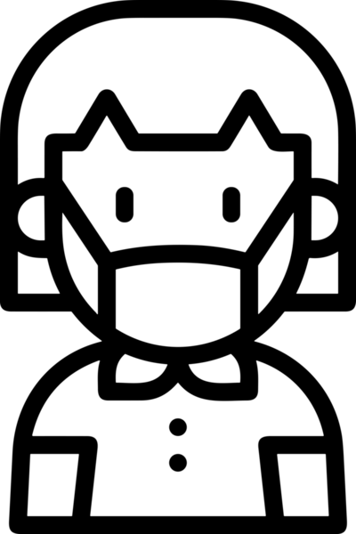 Black and white face mask icon symbol vector illustration in minimal simple style graphic design element for modern artwork clean outline sketch flat pictogram abstract template contour editable isolated digital png format for web ui