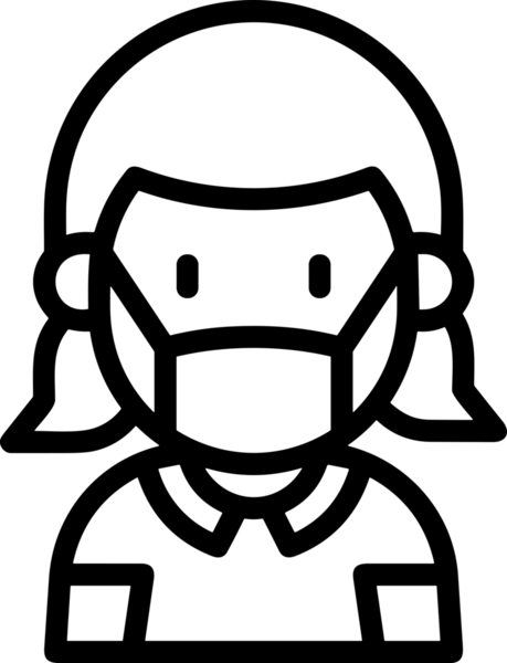 Black and white face mask icon symbol vector illustration in minimal simple style graphic design element for modern artwork clean outline sketch flat pictogram abstract template contour editable isolated digital png format for web ui