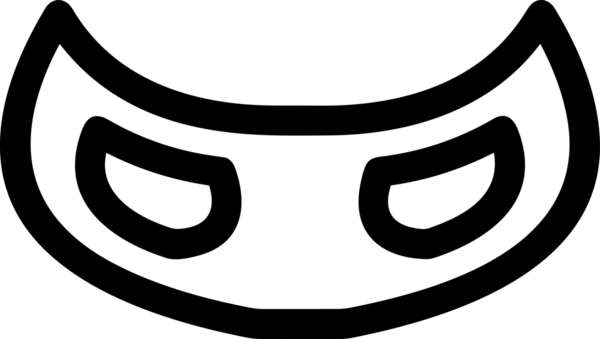 Black and white face mask icon symbol vector illustration in minimal simple style graphic design element for modern artwork clean outline sketch flat pictogram abstract template contour editable isolated digital png format for web ui