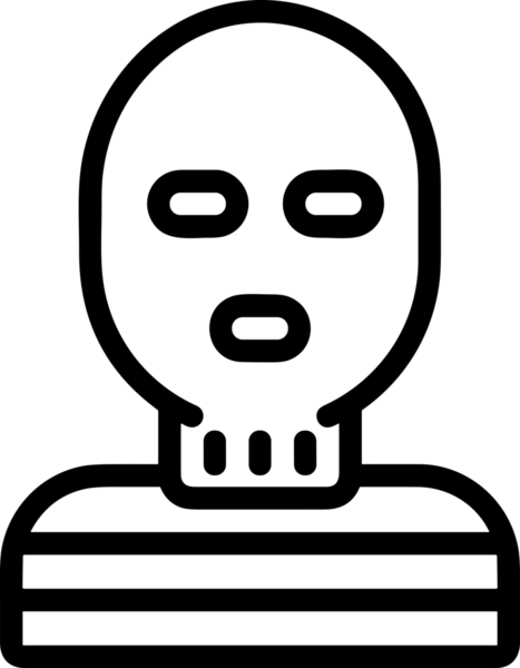 Black and white face mask icon symbol vector illustration in minimal simple style graphic design element for modern artwork clean outline sketch flat pictogram abstract template contour editable isolated digital png format for web ui