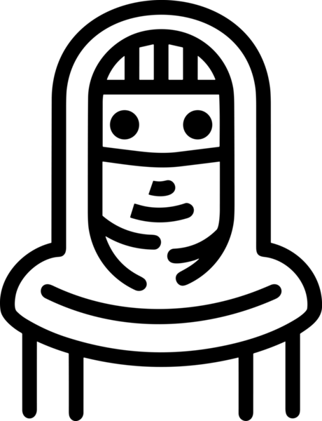 Black and white face mask icon symbol vector illustration in minimal simple style graphic design element for modern artwork clean outline sketch flat pictogram abstract template contour editable isolated digital png format for web ui