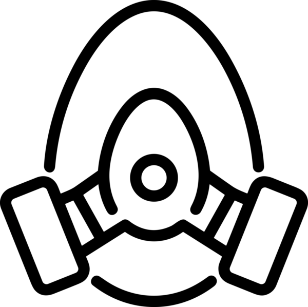Black and white face mask icon symbol vector illustration in minimal simple style graphic design element for modern artwork clean outline sketch flat pictogram abstract template contour editable isolated digital png format for web ui