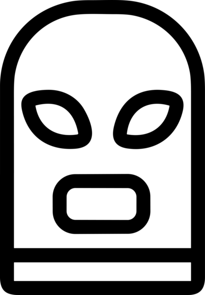 Black and white face mask icon symbol vector illustration in minimal simple style graphic design element for modern artwork clean outline sketch flat pictogram abstract template contour editable isolated digital png format for web ui